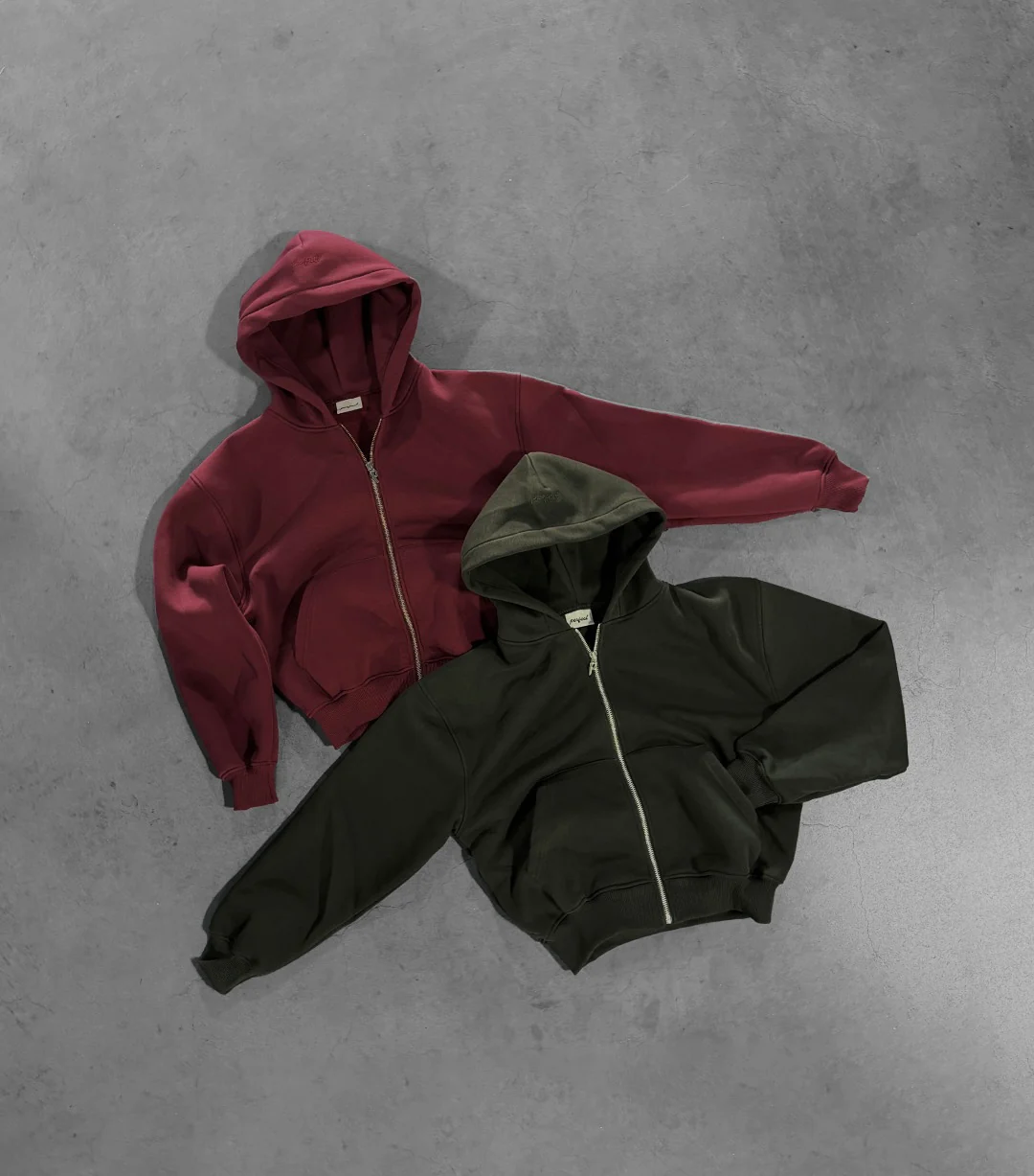 MILITARY GREEN ZIP HOODIE - Image 8