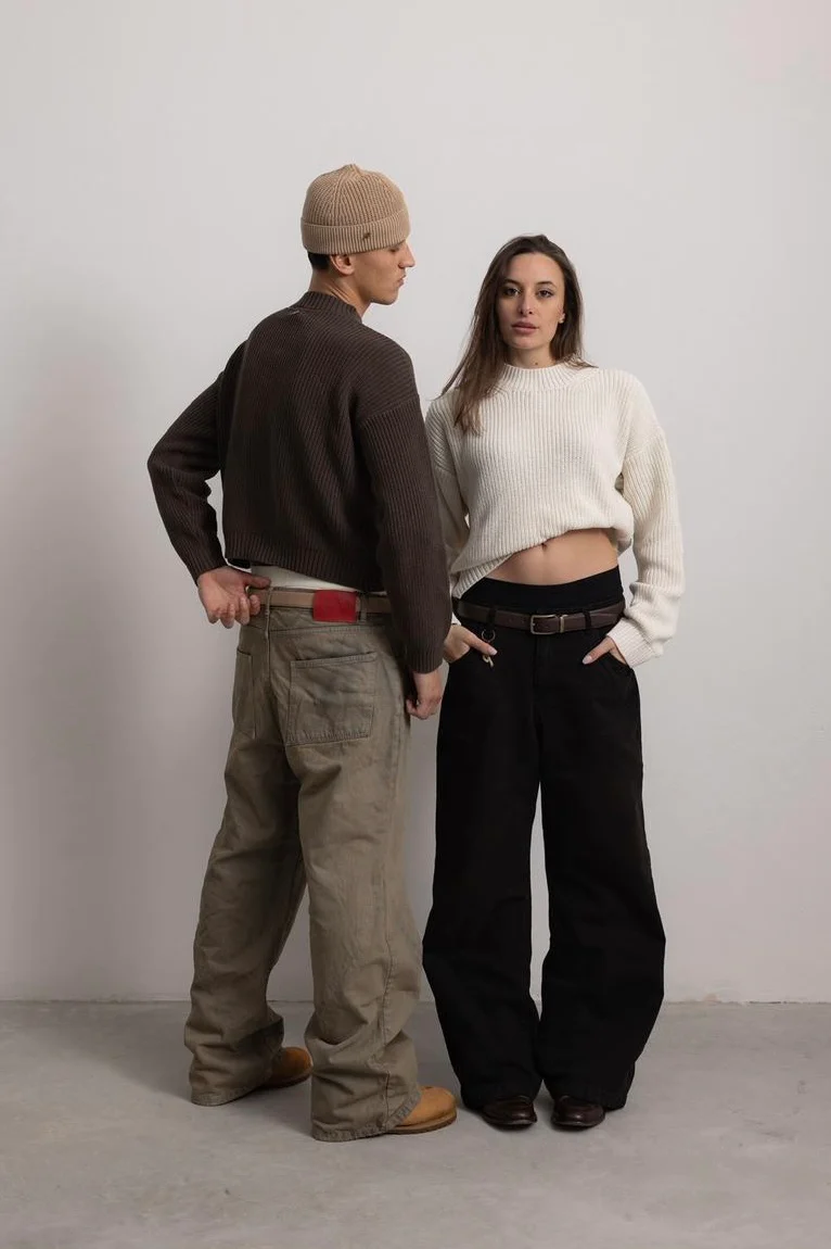 BROWN TEA "P" LINES DENIM JEANS - Image 14